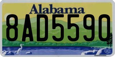 AL license plate 8AD5590
