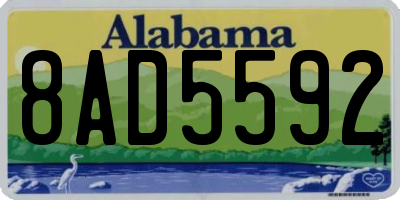 AL license plate 8AD5592