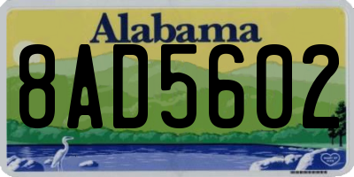 AL license plate 8AD5602