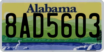 AL license plate 8AD5603