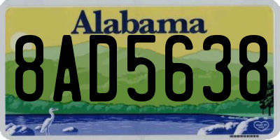 AL license plate 8AD5638