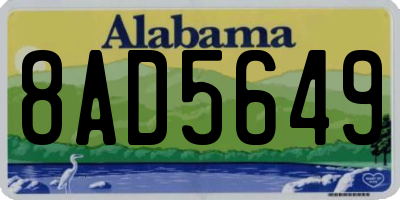 AL license plate 8AD5649