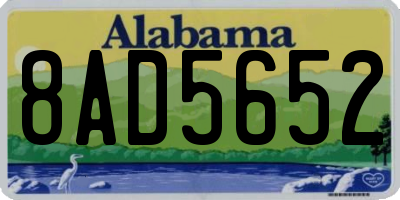 AL license plate 8AD5652