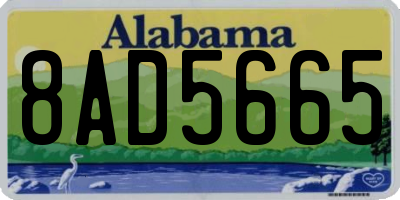 AL license plate 8AD5665