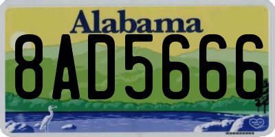 AL license plate 8AD5666