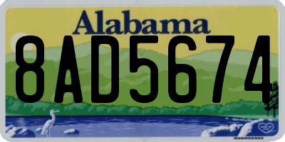 AL license plate 8AD5674