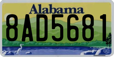 AL license plate 8AD5681