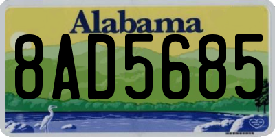 AL license plate 8AD5685