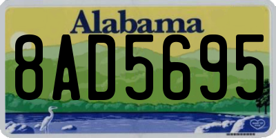 AL license plate 8AD5695