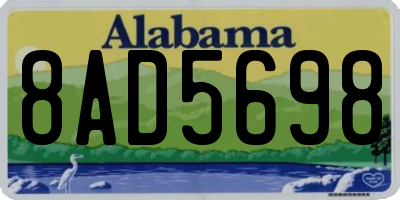 AL license plate 8AD5698