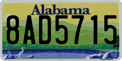 AL license plate 8AD5715