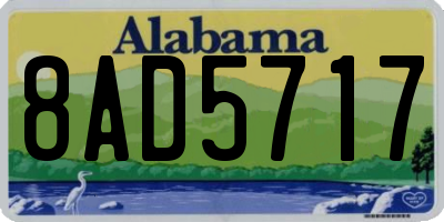 AL license plate 8AD5717