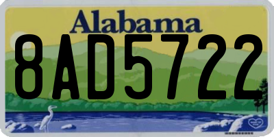 AL license plate 8AD5722