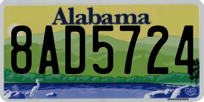 AL license plate 8AD5724