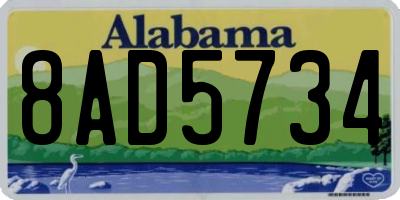 AL license plate 8AD5734
