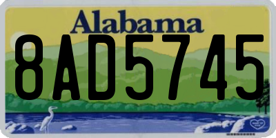 AL license plate 8AD5745