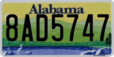 AL license plate 8AD5747
