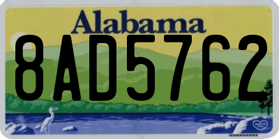 AL license plate 8AD5762