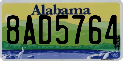 AL license plate 8AD5764