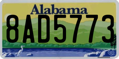 AL license plate 8AD5773