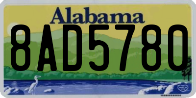 AL license plate 8AD5780