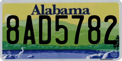 AL license plate 8AD5782