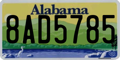 AL license plate 8AD5785