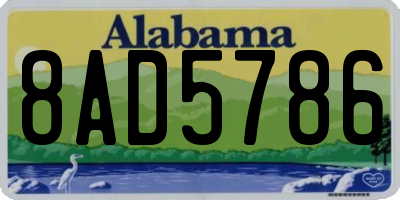AL license plate 8AD5786