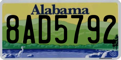 AL license plate 8AD5792