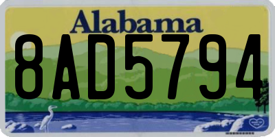 AL license plate 8AD5794