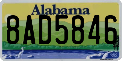 AL license plate 8AD5846
