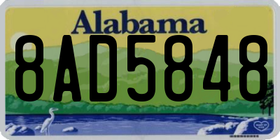 AL license plate 8AD5848