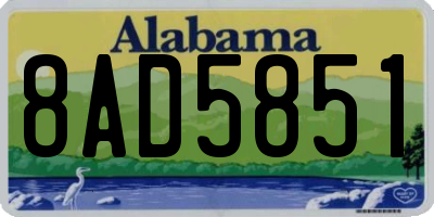 AL license plate 8AD5851