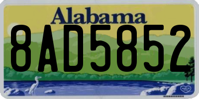 AL license plate 8AD5852