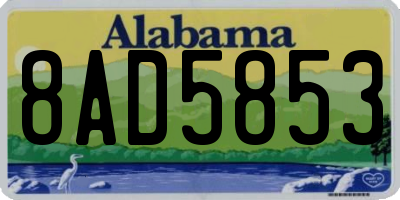 AL license plate 8AD5853
