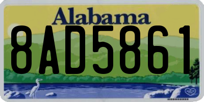 AL license plate 8AD5861