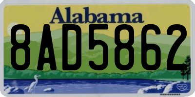 AL license plate 8AD5862