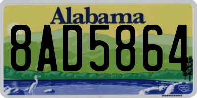 AL license plate 8AD5864