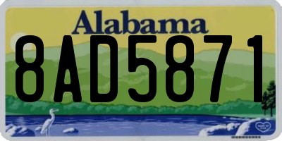 AL license plate 8AD5871