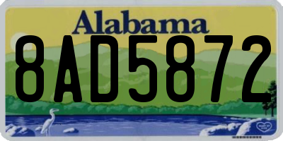 AL license plate 8AD5872