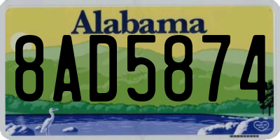 AL license plate 8AD5874