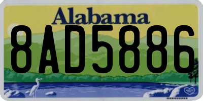 AL license plate 8AD5886