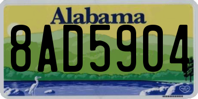 AL license plate 8AD5904