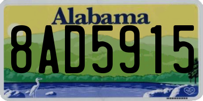 AL license plate 8AD5915