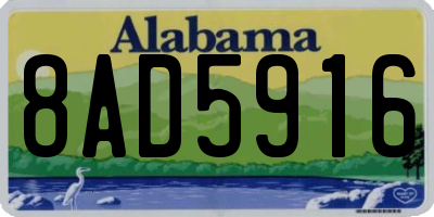 AL license plate 8AD5916