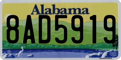 AL license plate 8AD5919