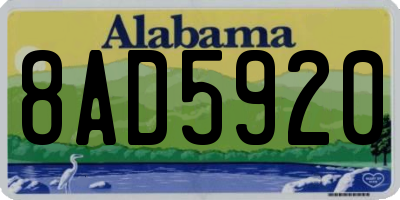 AL license plate 8AD5920
