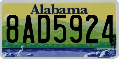 AL license plate 8AD5924