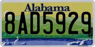 AL license plate 8AD5929