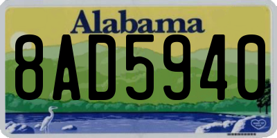 AL license plate 8AD5940